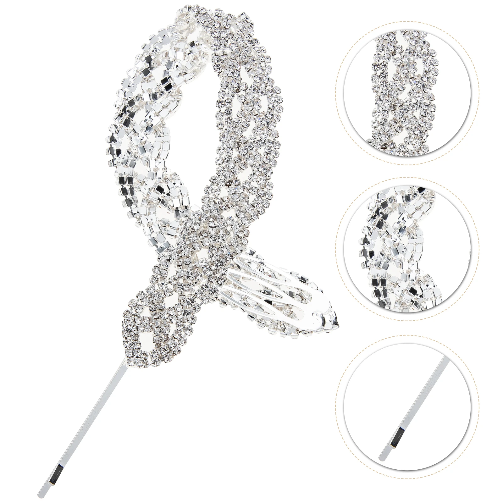 Rhinestones Clip Women's Braid Headband Bridal Accessories Alloy Ponytail Hair Extension Chain Elegant Party for Weddings
Rhinestones Clip Women's Braid Headband Bridal Accessories Alloy Ponytail Hair Extension Chain Elegant Party for Weddings