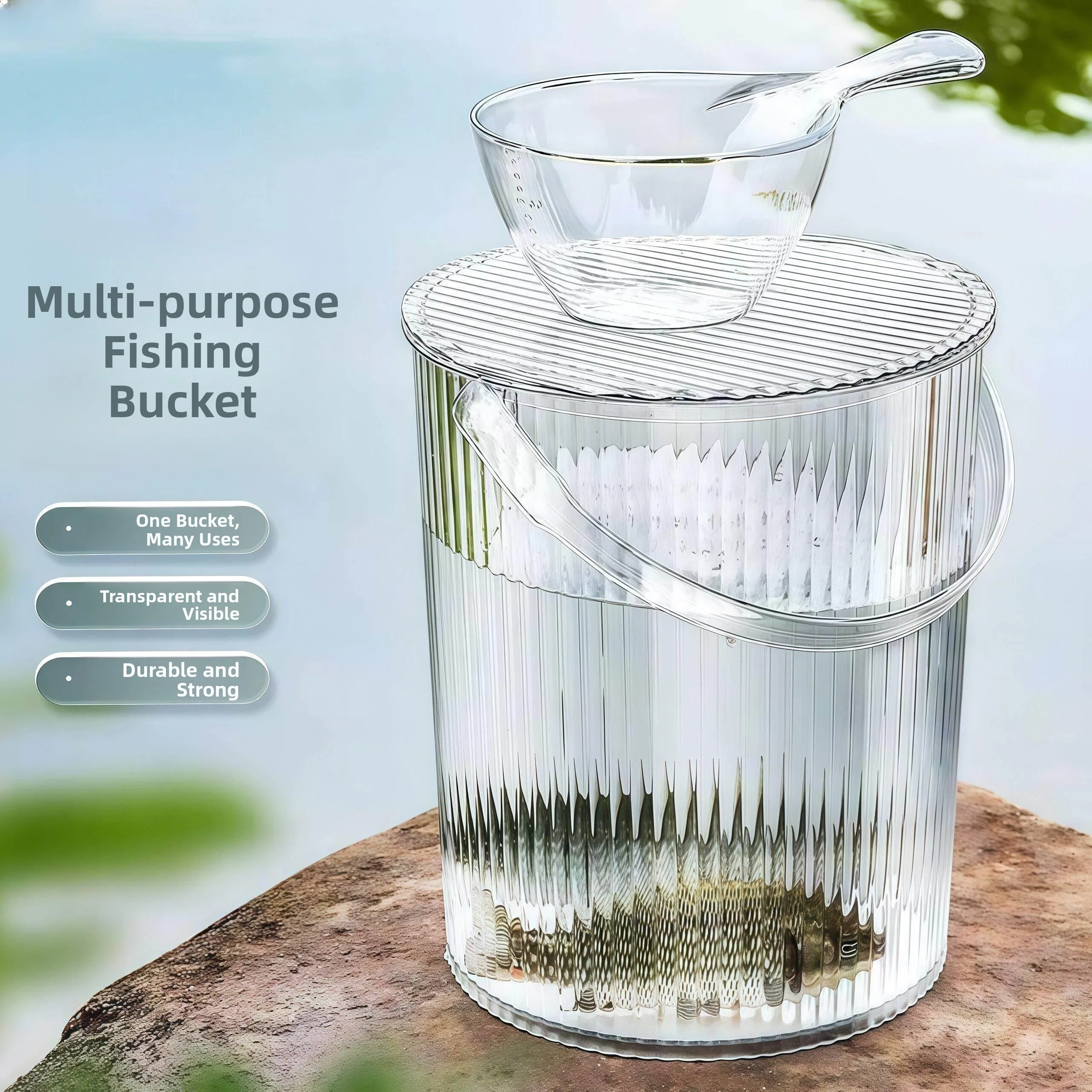 Transparent Portable Plastic Bucket Thickened Outdoor Fishing Bucket for Car And Student Dormitory Use Household Cleaning Tool
Transparent Portable Plastic Bucket Thickened Outdoor Fishing Bucket for Car And Student Dormitory Use Household Cleaning Tool