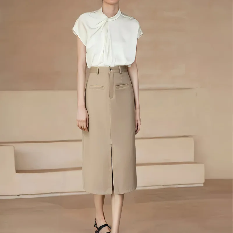 Women's suit skirt2026New high-waisted slimming skirt, casual and versatile for petite figuresaSlit midi skirt
Women's suit skirt2026New high-waisted slimming skirt, casual and versatile for petite figuresaSlit midi skirt