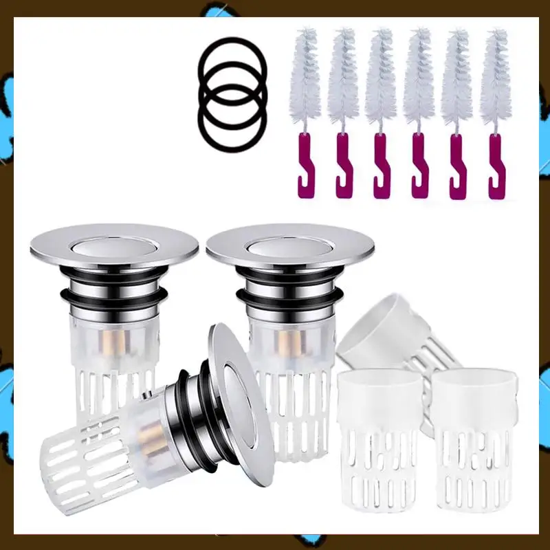 Promotion! 3Pcs Bathroom Sink Drain Strainer Hair Catchers, With Copper Bounce Core Sink Drain Filter For 1.2-1.5Inch Drain Hole
Promotion! 3Pcs Bathroom Sink Drain Strainer Hair Catchers, With Copper Bounce Core Sink Drain Filter For 1.2-1.5Inch Drain Hole