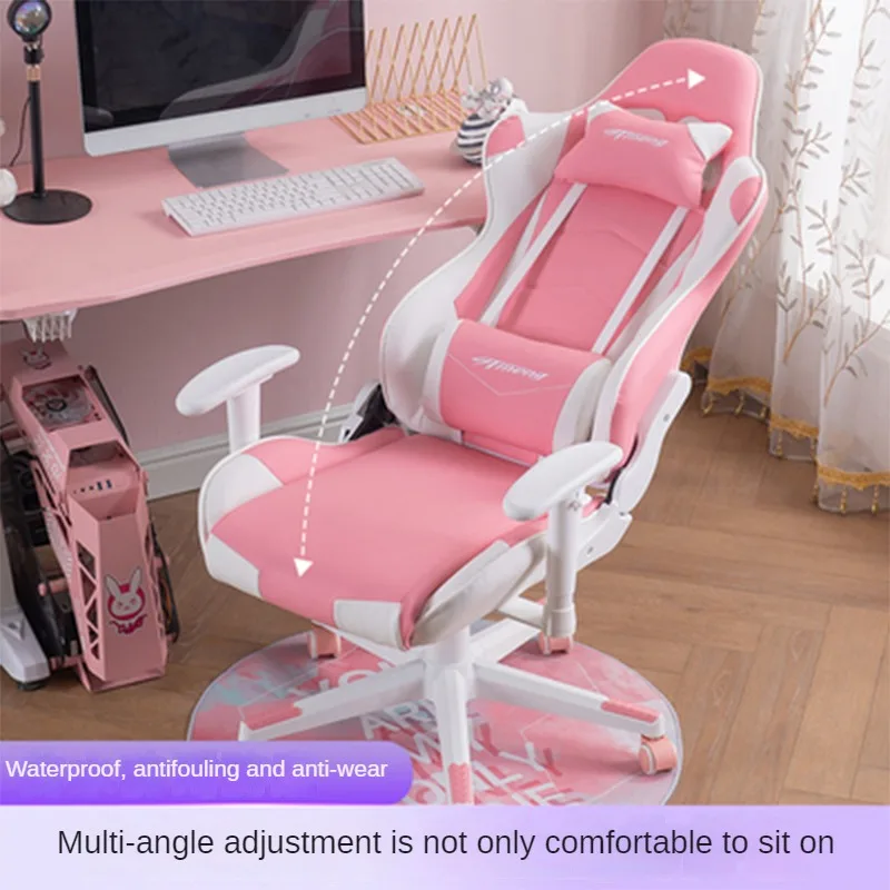 New Pink Computer Chair Home Office Comfortable Girl Anchor Live Game Chair Backrest Chair Lift Dormitory Gaming Sofa Chair
New Pink Computer Chair Home Office Comfortable Girl Anchor Live Game Chair Backrest Chair Lift Dormitory Gaming Sofa Chair