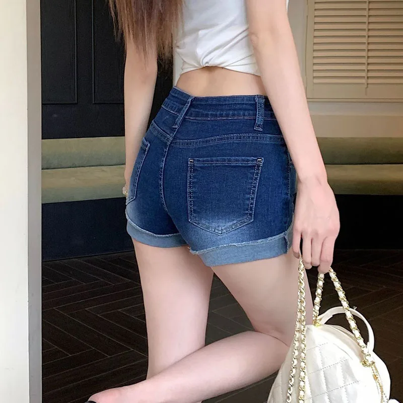 Women Stretch Denim Shorts Summer New Korean Tight Washed Ultrashort Jeans Woman High Waist Slimming Package Hip Hot Short Pants
Women Stretch Denim Shorts Summer New Korean Tight Washed Ultrashort Jeans Woman High Waist Slimming Package Hip Hot Short Pants