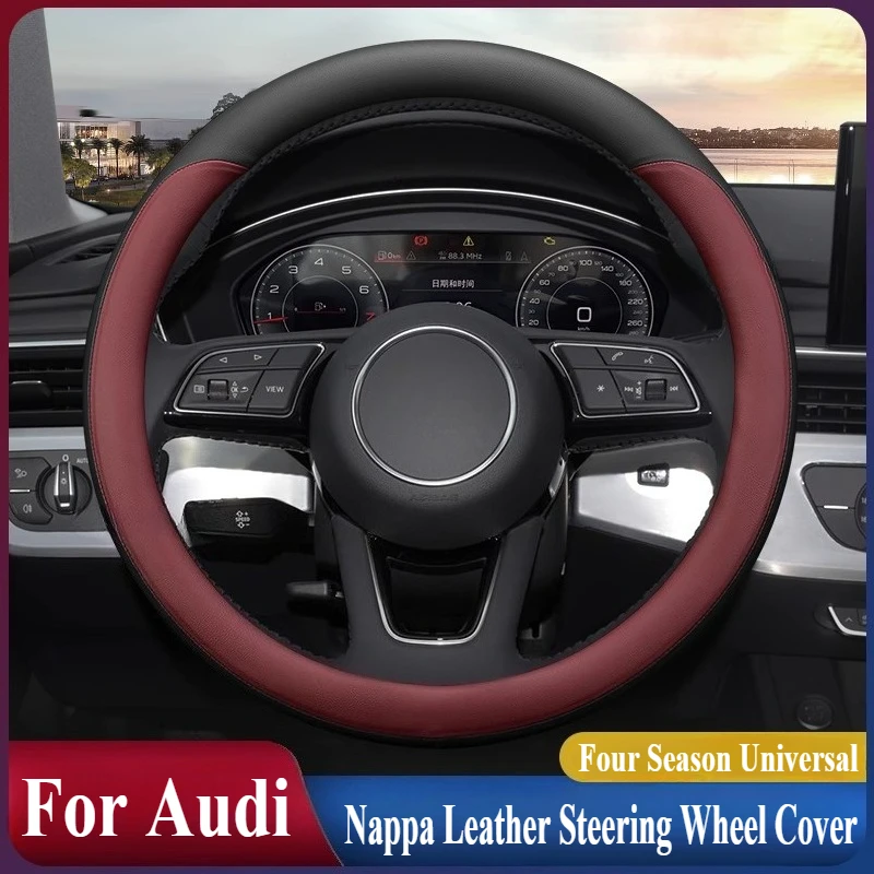For Audi A4L Q5L A6L A7L Q3 Q2L A3 A5 Q7 Nappa Leather Steering Wheel Cover Wrap Anti Slip Four Season Universal Car Accessories
For Audi A4L Q5L A6L A7L Q3 Q2L A3 A5 Q7 Nappa Leather Steering Wheel Cover Wrap Anti Slip Four Season Universal Car Accessories