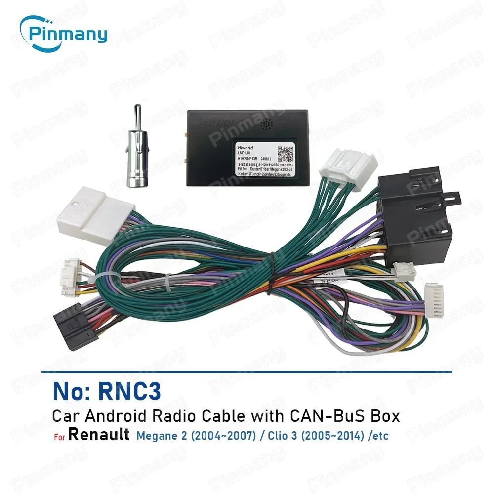 Car Radio Cable connector RNC3 Power Wire Harness Adapter with CAN Bus Decoder for Renault Clio 3 Megane 2
Car Radio Cable connector RNC3 Power Wire Harness Adapter with CAN Bus Decoder for Renault Clio 3 Megane 2