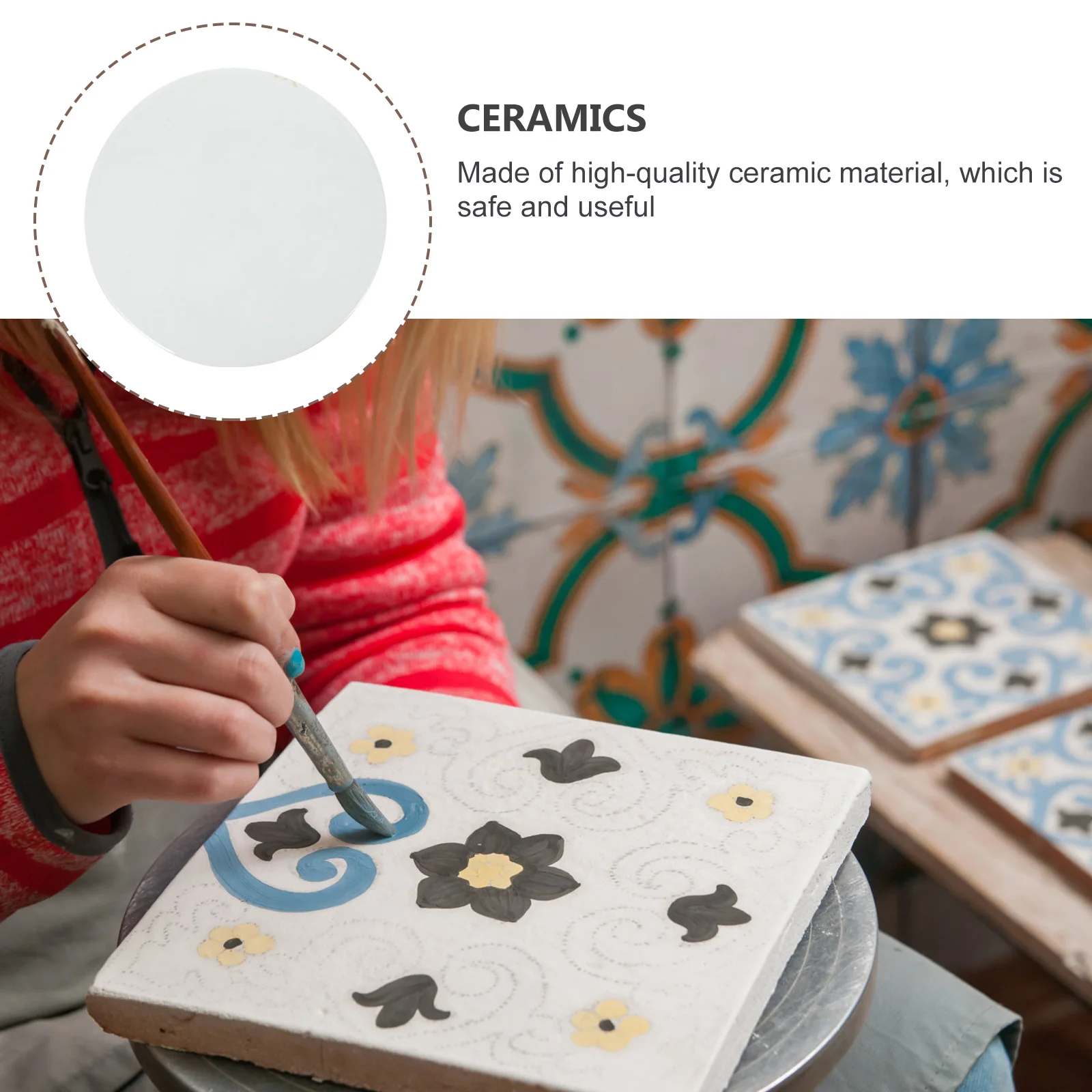 Painting Unfinished DIY Drawing Plate Round Chip Diy Round Ceramic Chip Ceramic Plate Safe Material Kids Art Class
Painting Unfinished DIY Drawing Plate Round Chip Diy Round Ceramic Chip Ceramic Plate Safe Material Kids Art Class