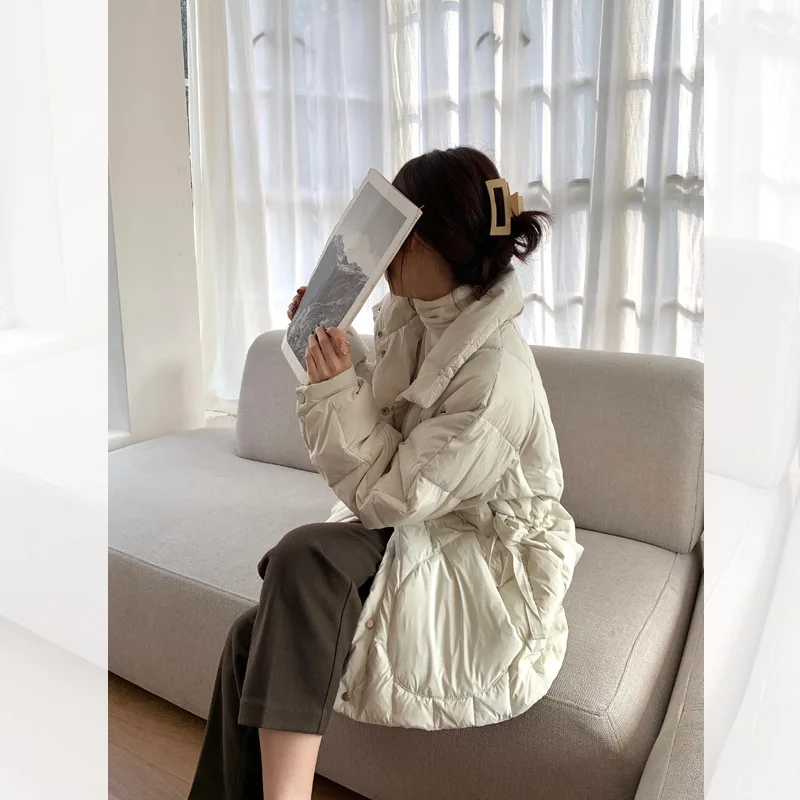 PG DVF Women's White Du down Jaet Lightweight Warm Mid-Length Summer Winter Outerwear Long Sve Faionable Korean Sle
PG DVF Women's White Du down Jaet Lightweight Warm Mid-Length Summer Winter Outerwear Long Sve Faionable Korean Sle