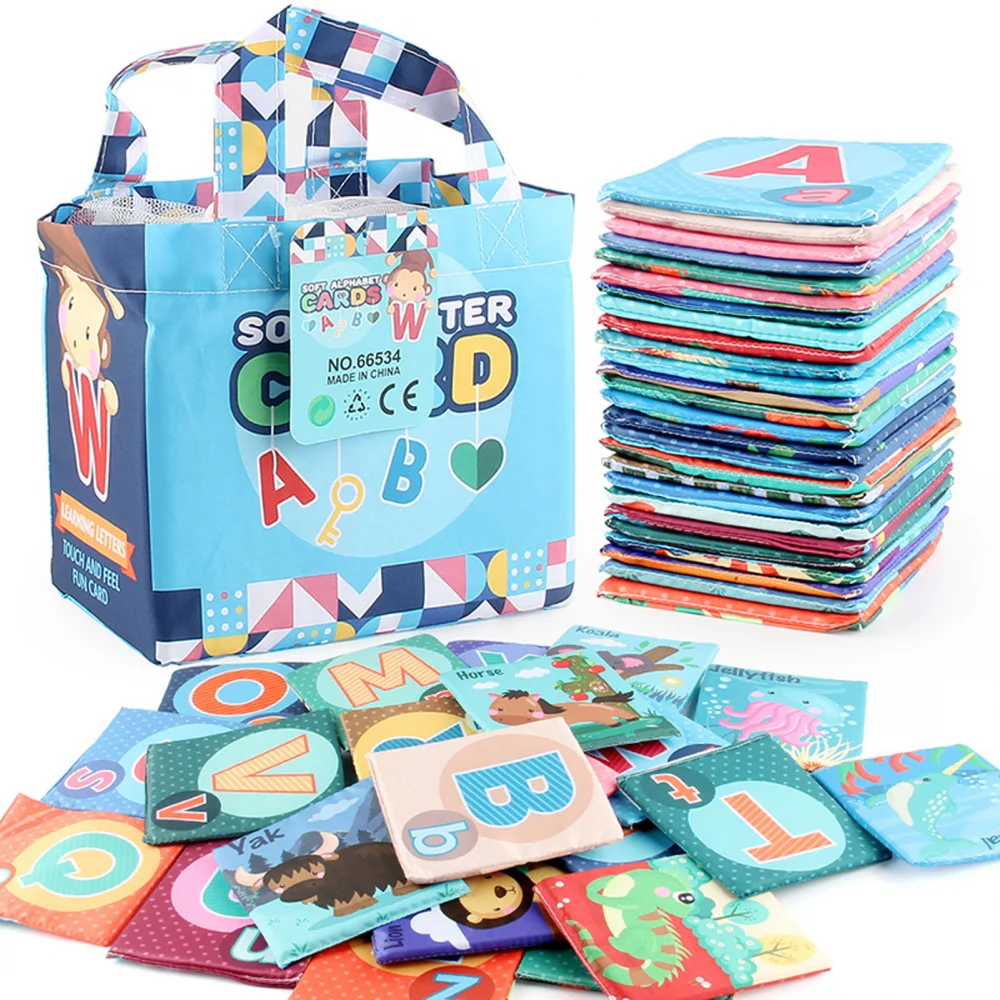 26 Letter Double-Sided Cloth Cards Soft Baby Learning Flash Cards with Storage Bag Baby Infant Early Education Enlightenment Toy
26 Letter Double-Sided Cloth Cards Soft Baby Learning Flash Cards with Storage Bag Baby Infant Early Education Enlightenment Toy