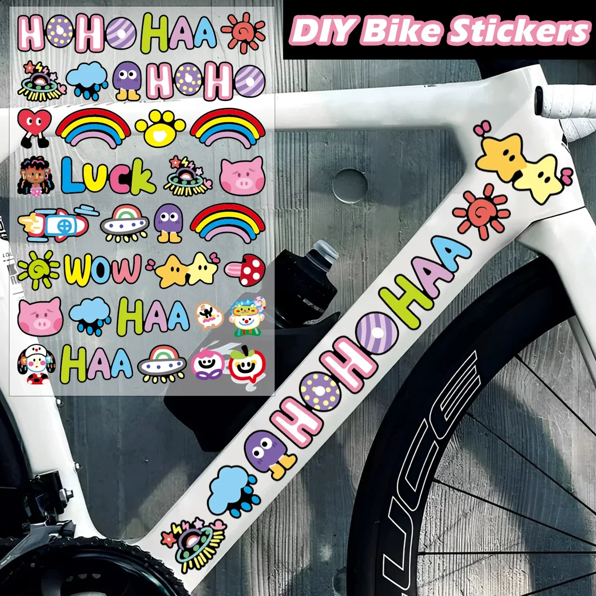 Funny Graffiti DIY Bike E-Bike Frame Reflective Stickers Set Bicycle Body Road MTB Bikes Tube Vinyl Decor Decals Accessories
Funny Graffiti DIY Bike E-Bike Frame Reflective Stickers Set Bicycle Body Road MTB Bikes Tube Vinyl Decor Decals Accessories