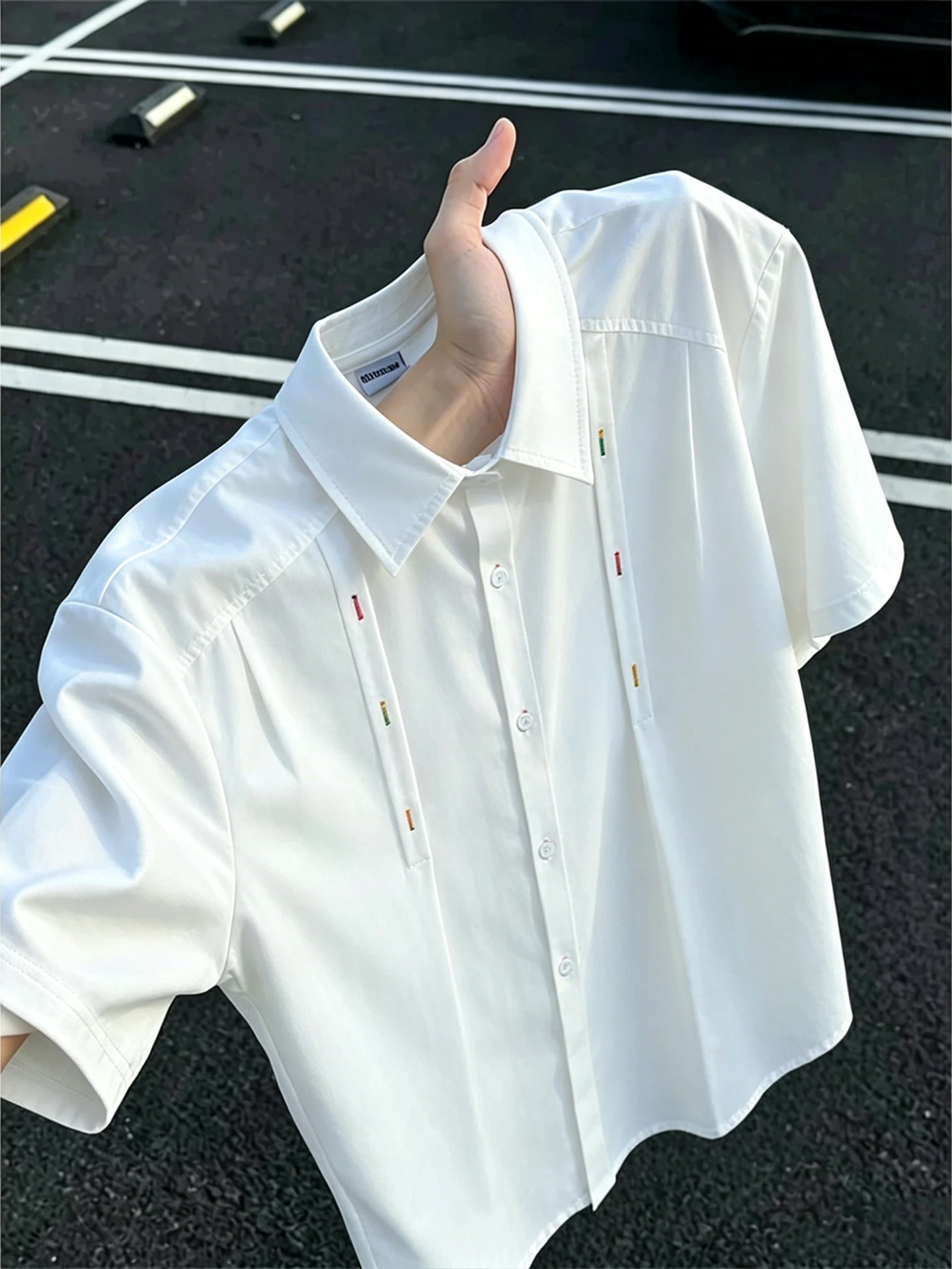 White Casual Loose Short Sleeve Shirt Men's Summer Thin Sun Protection Shirt Cleanfit Lightweight Outerwear Polyester Fiber
White Casual Loose Short Sleeve Shirt Men's Summer Thin Sun Protection Shirt Cleanfit Lightweight Outerwear Polyester Fiber