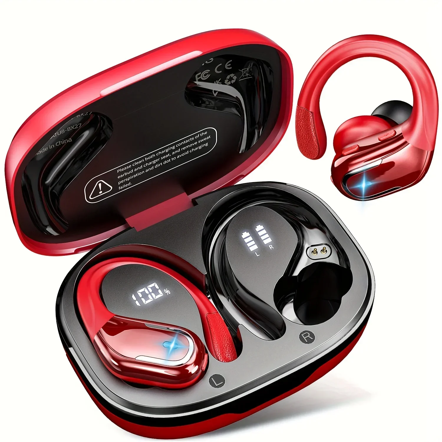 Upgrade Noise Cancelling Wireless Earbuds For Running Sports Bluetooth Earphones With Earhooks LED Display Sports Headphones
Upgrade Noise Cancelling Wireless Earbuds For Running Sports Bluetooth Earphones With Earhooks LED Display Sports Headphones