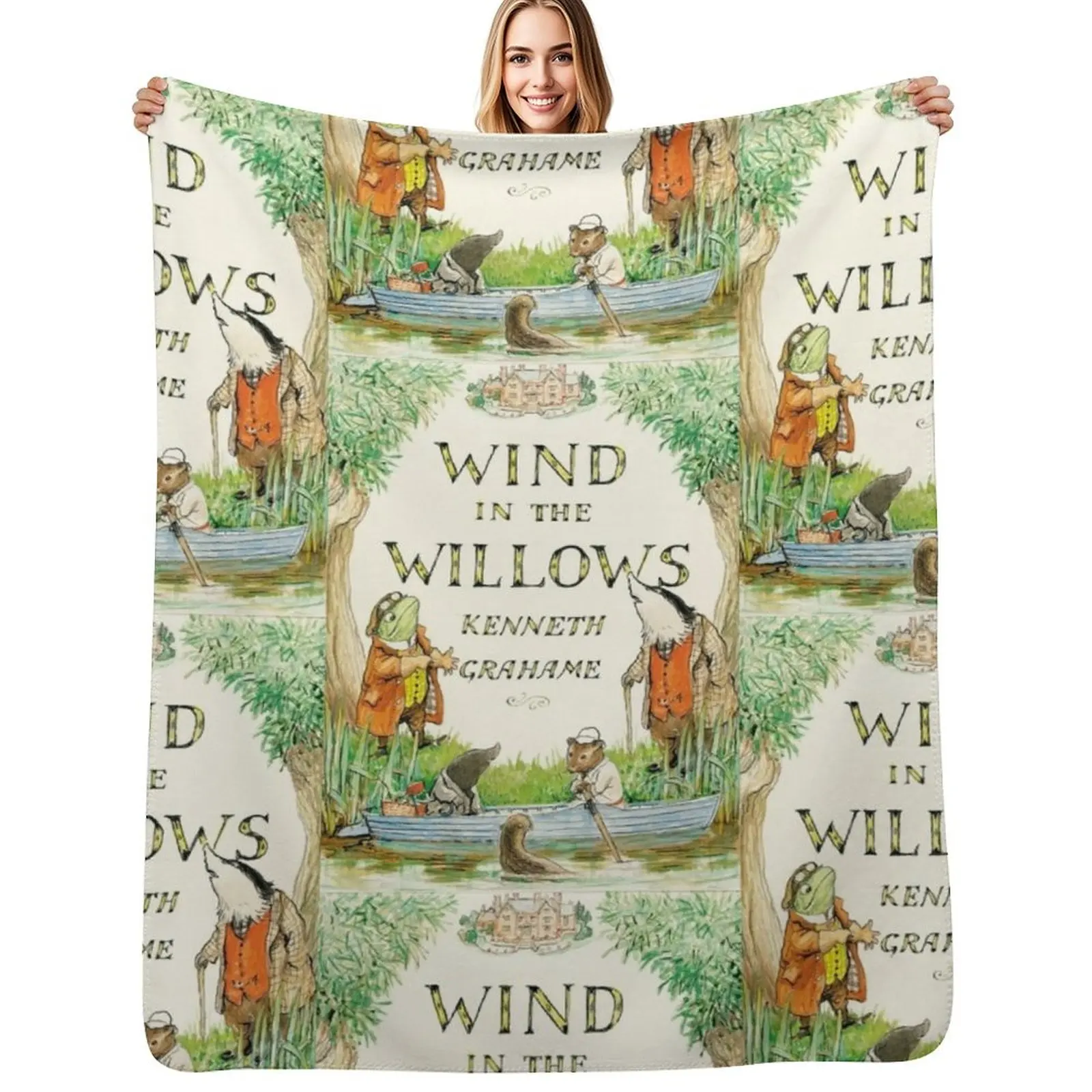 Wind in The Willows Book Cover Throw Blanket Wrinkle Resistant Lightweight Blanket
Wind in The Willows Book Cover Throw Blanket Wrinkle Resistant Lightweight Blanket