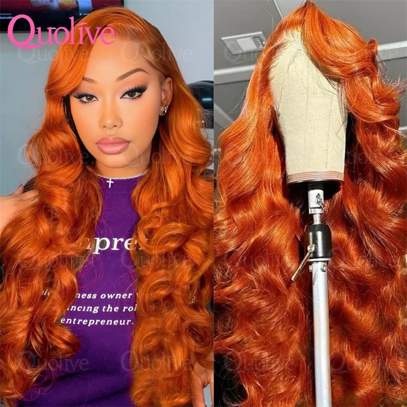30 Inch Lace Front Wigs Colored Brazilian Hair For Women 250 Density Ginger Human Hair Wig Body Wave Frontal Wig 13X6 Human Hair
30 Inch Lace Front Wigs Colored Brazilian Hair For Women 250 Density Ginger Human Hair Wig Body Wave Frontal Wig 13X6 Human Hair