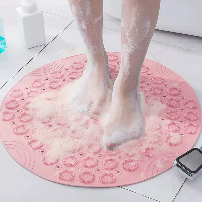 round Bathroom Anti-Slip Mat with Hollow Drain & Suction Cup Eco-Friendly Massage Floor Pad for Home Shower Room
round Bathroom Anti-Slip Mat with Hollow Drain & Suction Cup Eco-Friendly Massage Floor Pad for Home Shower Room