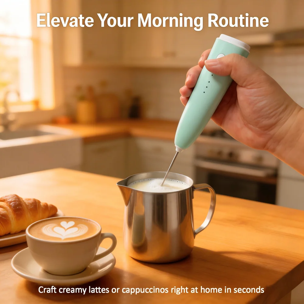 USB rechargeable handheld milk frother 3-speed electric frother 2 stirrers for latte, cappuccino, matcha
USB rechargeable handheld milk frother 3-speed electric frother 2 stirrers for latte, cappuccino, matcha