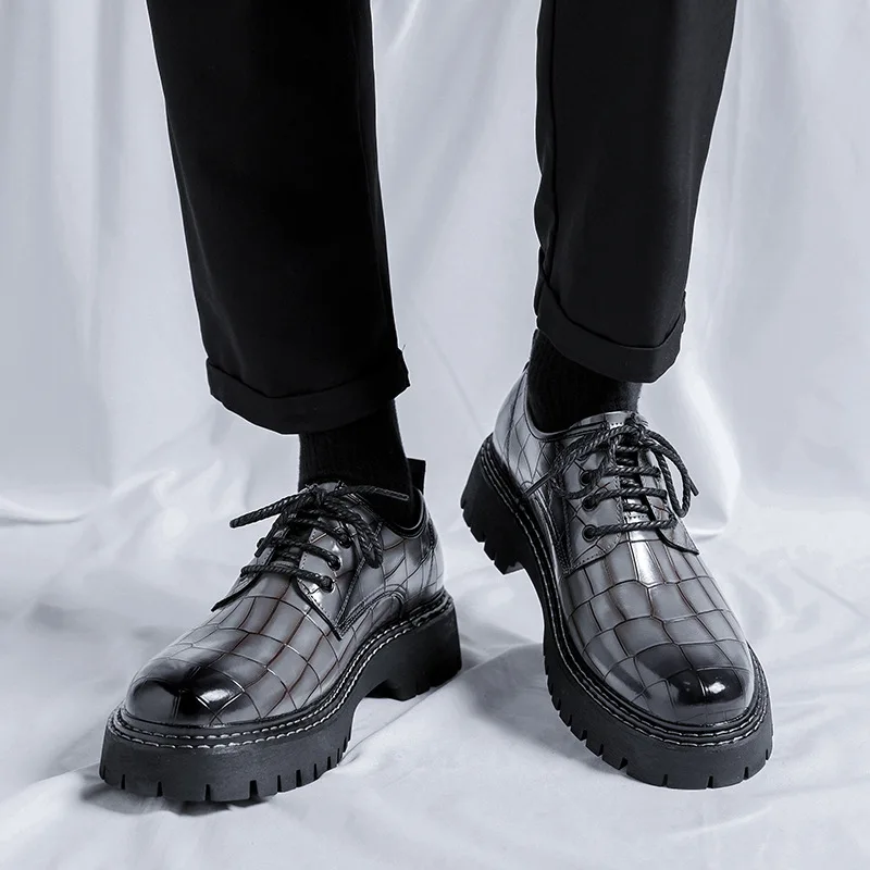 Spring Autumn British Dress Shoes Men Vintage Formal Business Leather Shoes Height Increasing Lace-up Loafers Work Wedding
Spring Autumn British Dress Shoes Men Vintage Formal Business Leather Shoes Height Increasing Lace-up Loafers Work Wedding
