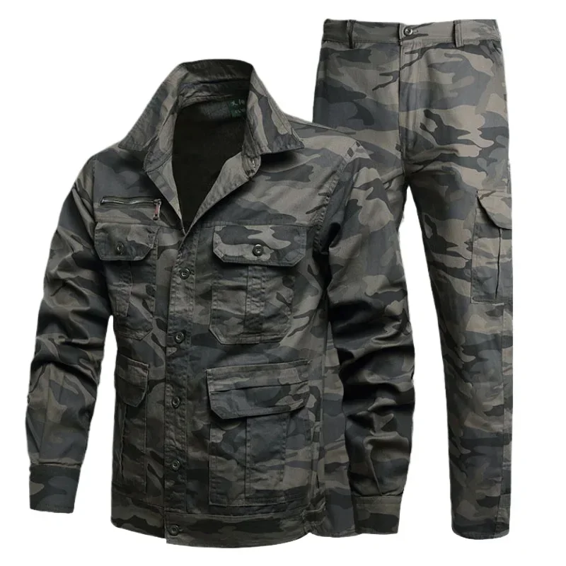 Summer Camouflage Suit Men's Thin Hunting Shirts Jacket and Cargo Trousers Tactical Working Cotton Breathable Multi-Pocket Suit
Summer Camouflage Suit Men's Thin Hunting Shirts Jacket and Cargo Trousers Tactical Working Cotton Breathable Multi-Pocket Suit