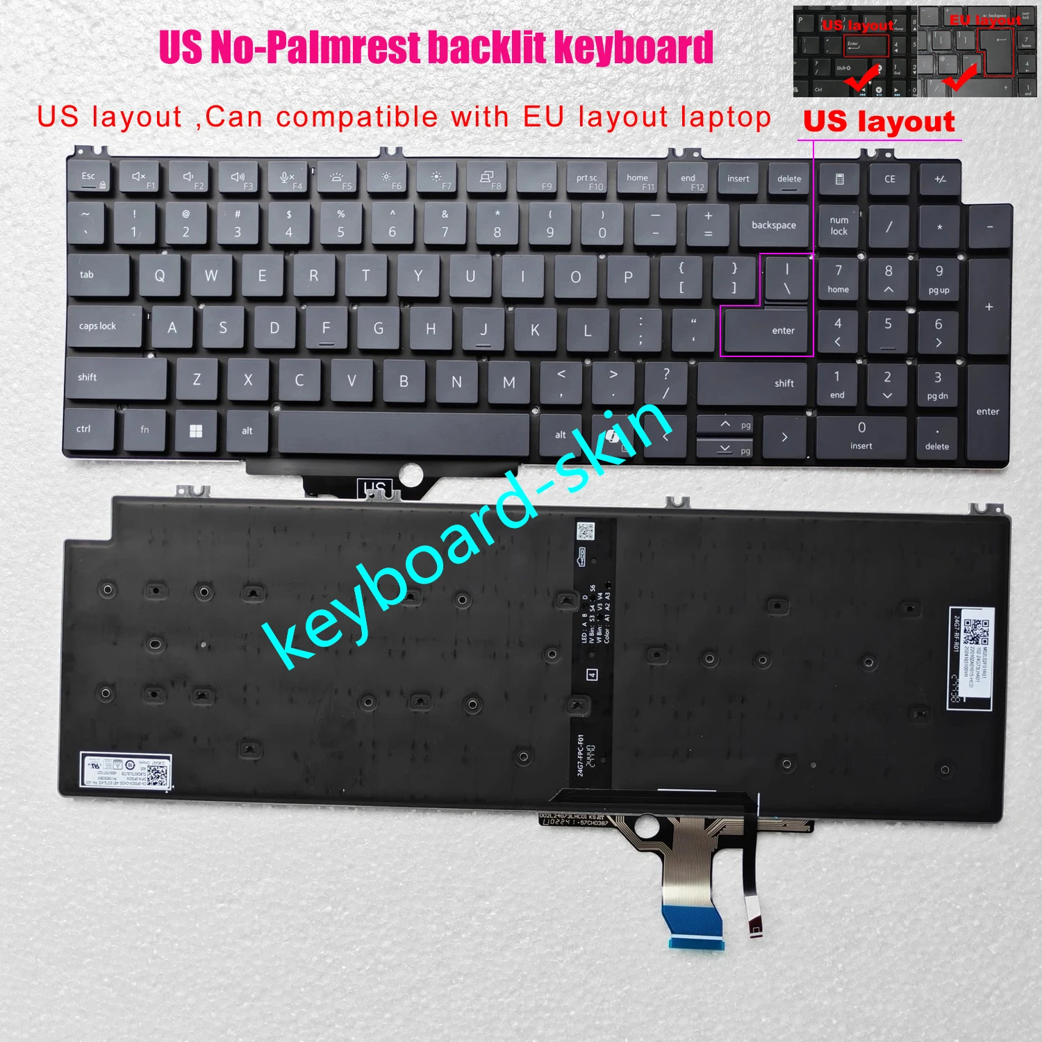 Новая клавиатура без подсветки/с подсветкой для Dell Pro Max 16 MC16250 MC16255 P136F, Pro Max 16 Plus MB16250 P142F, Pro Max 18 Plus MB18250
Новая клавиатура без подсветки/с подсветкой для Dell Pro Max 16 MC16250 MC16255 P136F, Pro Max 16 Plus MB16250 P142F, Pro Max 18 Plus MB18250