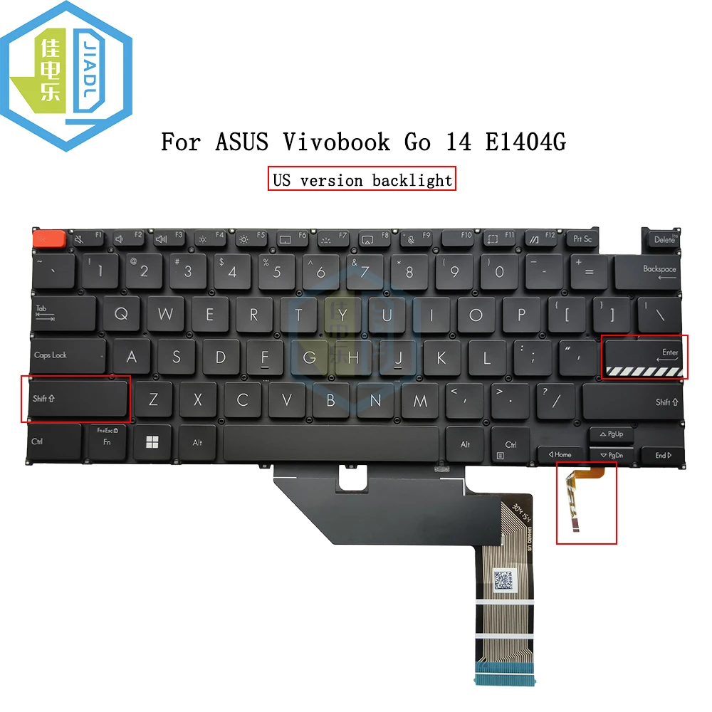 Новая американская английская сменная клавиатура для ноутбука Asus Vivobook Go 14 E1404 с оранжевым колпачком ESC AEXJMU00010
Новая американская английская сменная клавиатура для ноутбука Asus Vivobook Go 14 E1404 с оранжевым колпачком ESC AEXJMU00010