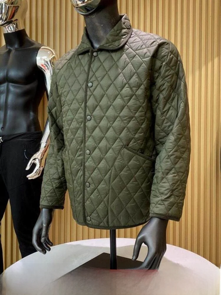 Men's Fashionable Diamond Stitched Lapel Single Button Cotton Jacket Warehouse Coat Autumn Winter New Style Cleanfit Long Sleeve
Men's Fashionable Diamond Stitched Lapel Single Button Cotton Jacket Warehouse Coat Autumn Winter New Style Cleanfit Long Sleeve