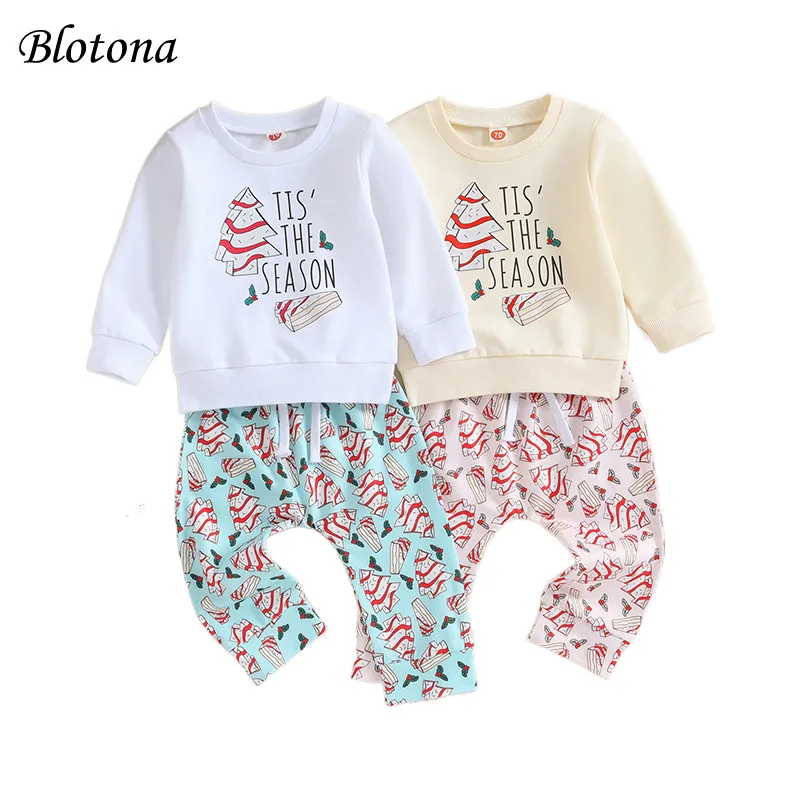 Blotona Toddler Kids Girls Christmas Pants Sets Long Sleeve Christmas Tree Print Sweatshirt Tops Drawstring Pants Set 0-3Y
Blotona Toddler Kids Girls Christmas Pants Sets Long Sleeve Christmas Tree Print Sweatshirt Tops Drawstring Pants Set 0-3Y
