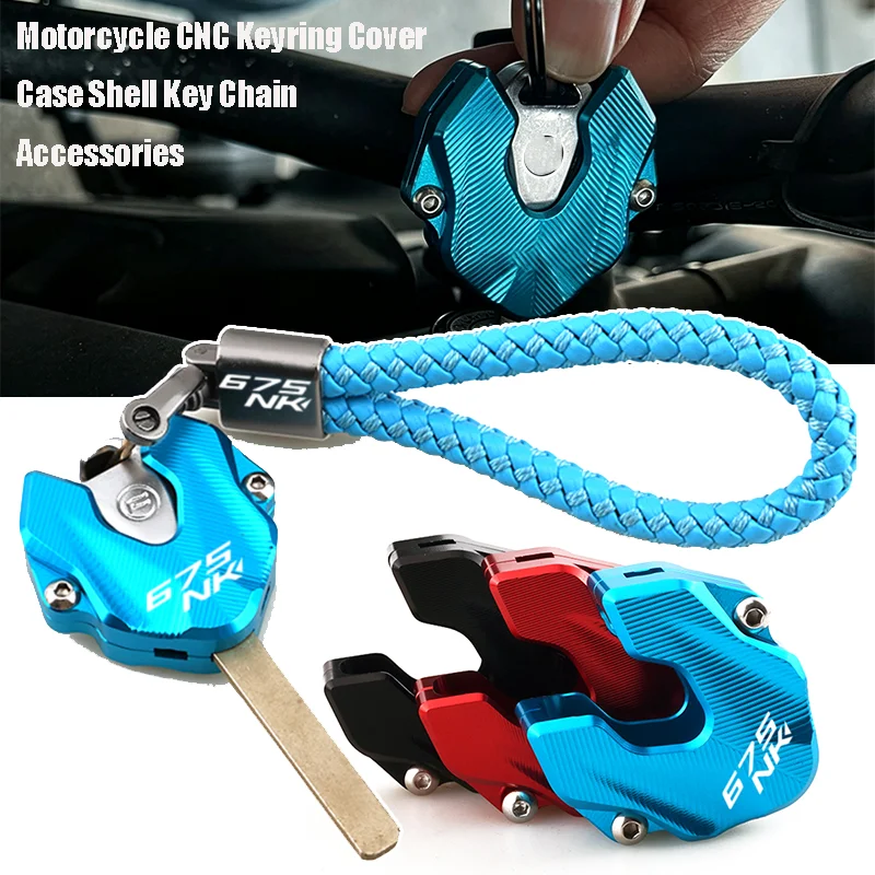 For CFMOTO 675SR 675NK 675 SS SR-R 675SR-R 450SR 2022-2025+ Motorcycle CNC Key Cover Case Shell Keyring KeyChain Accessories