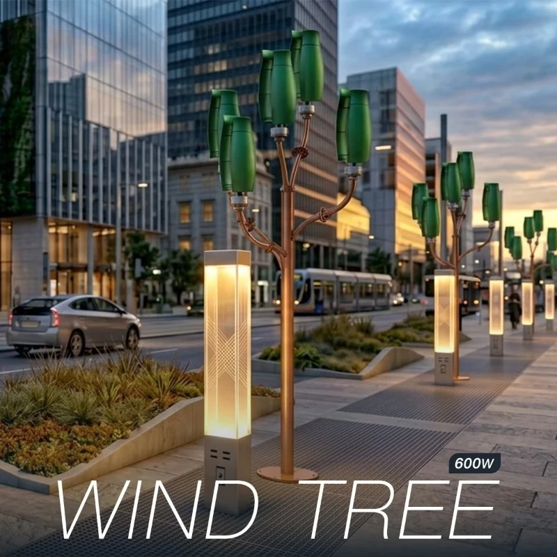 WT-3 Mini Wind Tree Generator 600~800W Vertical Axis Turbine for Apartment Balcony Rooftop Low Start Wind Speed Silent Energy
WT-3 Mini Wind Tree Generator 600~800W Vertical Axis Turbine for Apartment Balcony Rooftop Low Start Wind Speed Silent Energy