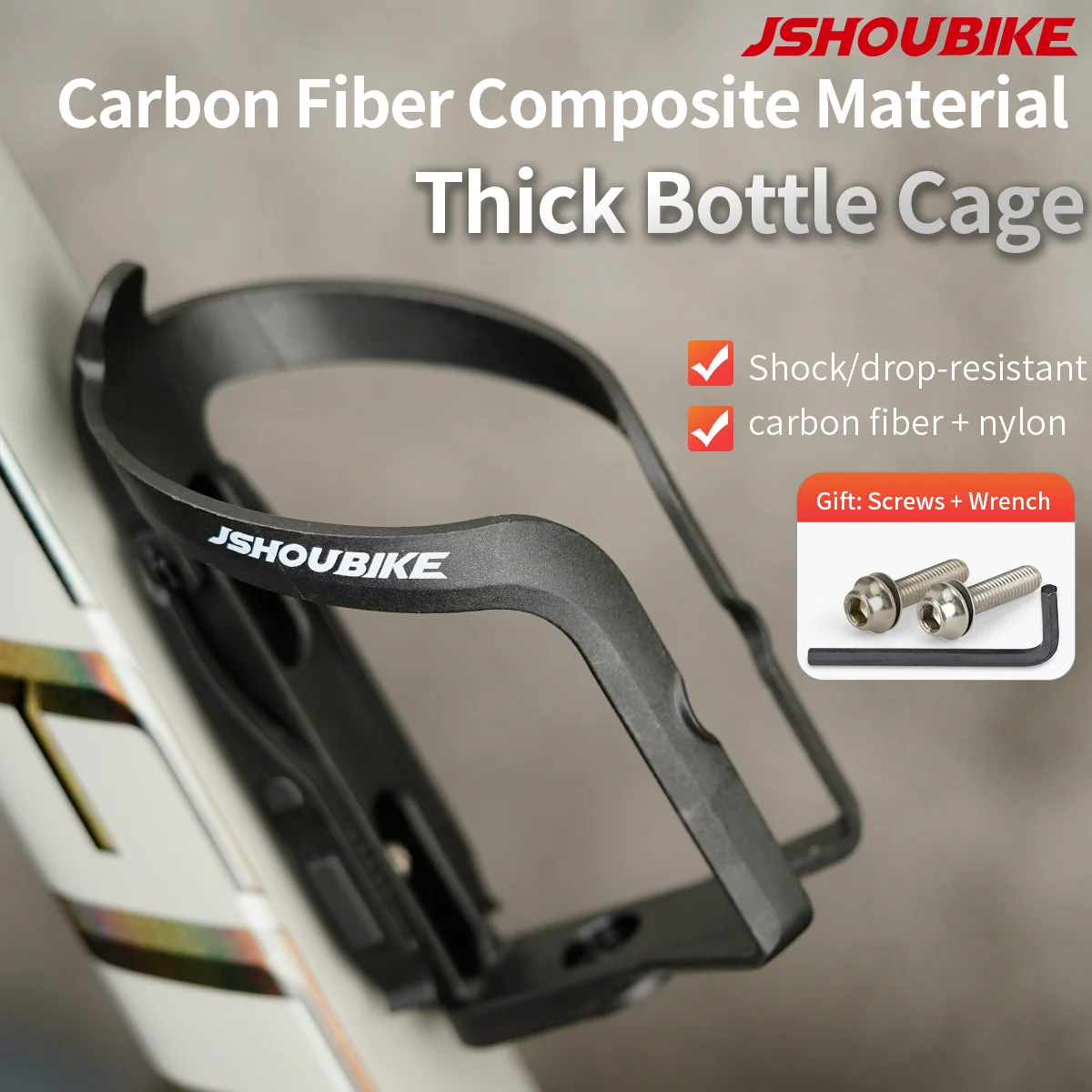 JSHOU BIKE MTB Bike Bottle Cage Ultralight Carbon Fiber Composite Material Water Bottle Holder For Mountain Road Bicycle
JSHOU BIKE MTB Bike Bottle Cage Ultralight Carbon Fiber Composite Material Water Bottle Holder For Mountain Road Bicycle