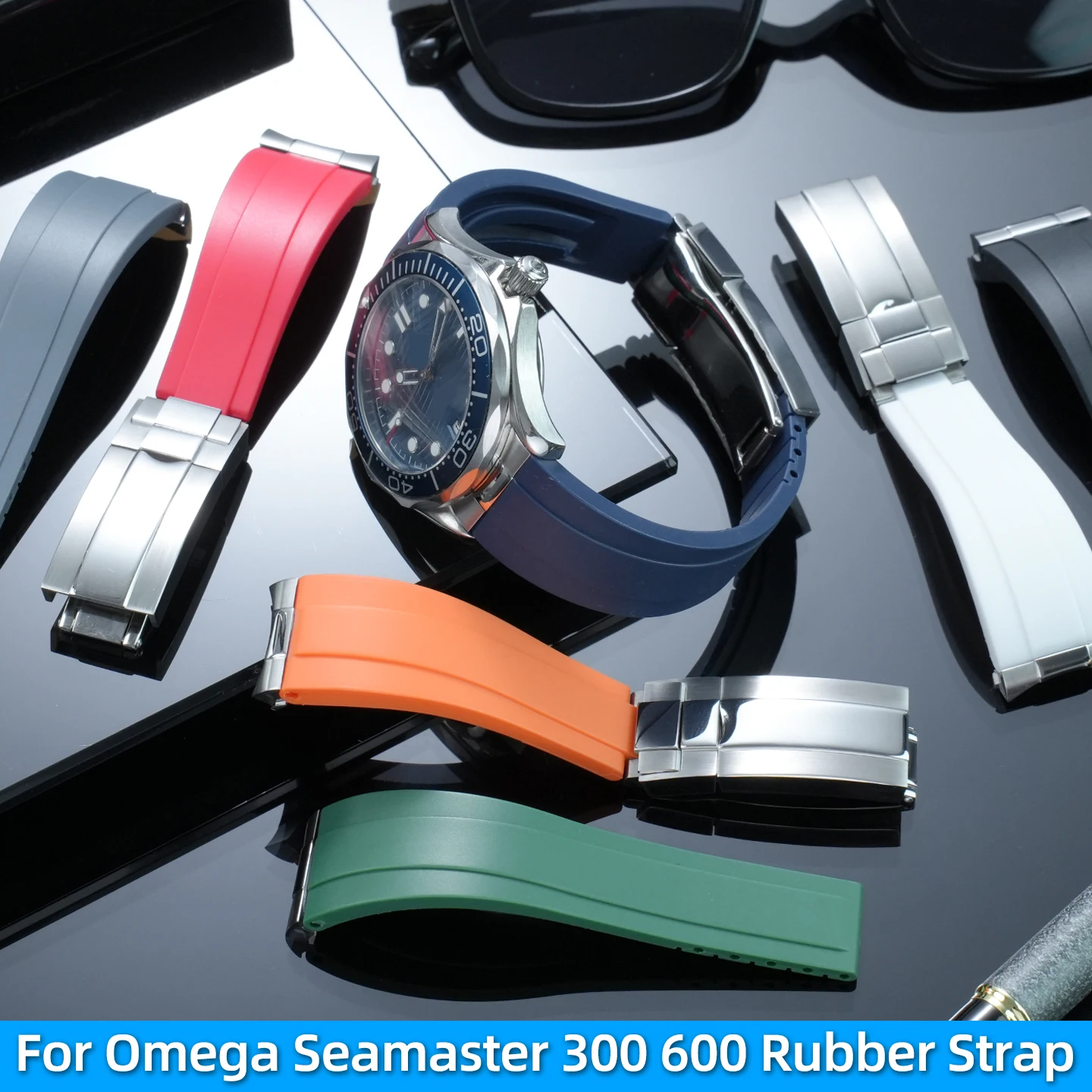 20mm 21mm Curved Rubber Strap for Omega Seamaster 300 Seamaster 600 replacement Arc watchband men's bracelet watch accessories
20mm 21mm Curved Rubber Strap for Omega Seamaster 300 Seamaster 600 replacement Arc watchband men's bracelet watch accessories