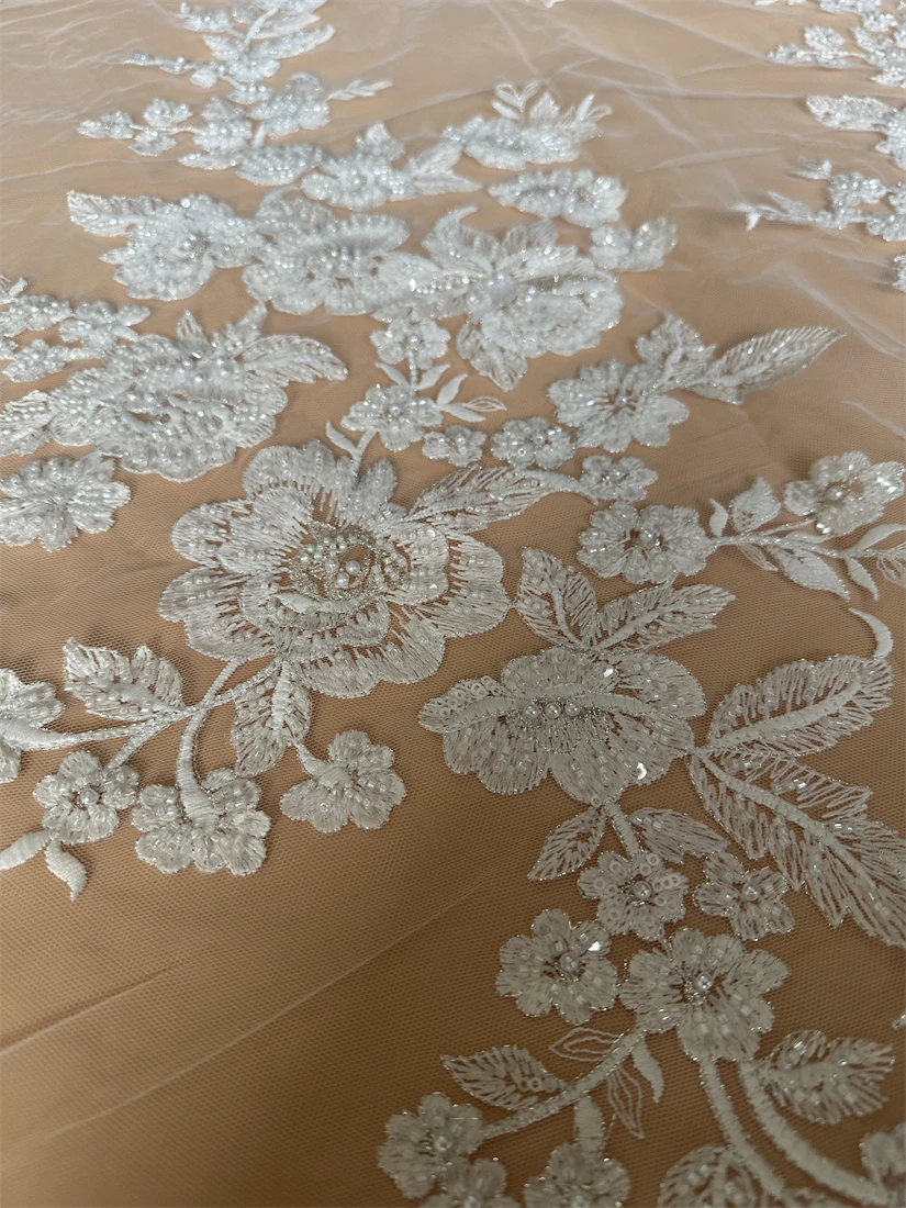 Beads Embroidery French Mesh Lace Fabric SYJ-1308687 African Sequins Tulle Lace Fabrics for Party
Beads Embroidery French Mesh Lace Fabric SYJ-1308687 African Sequins Tulle Lace Fabrics for Party