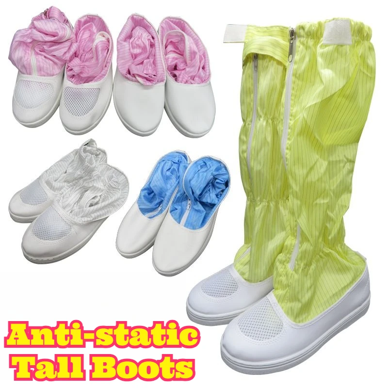 Anti Static High Tube Dustproof Boots Breathable Mesh Cleanroom Shoes PVC Sole Unisex Dust Resistant Working Footwear Durable
Anti Static High Tube Dustproof Boots Breathable Mesh Cleanroom Shoes PVC Sole Unisex Dust Resistant Working Footwear Durable