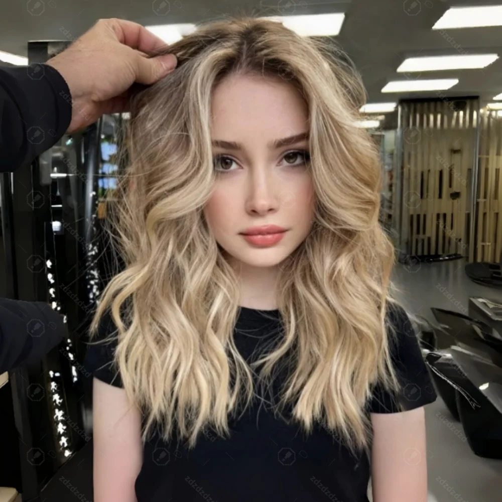 Soft Blond Highlight Wave Hair 150 density and 13×4 100%human hair wig lace front wig, with baby hair pre plucked
Soft Blond Highlight Wave Hair 150 density and 13×4 100%human hair wig lace front wig, with baby hair pre plucked