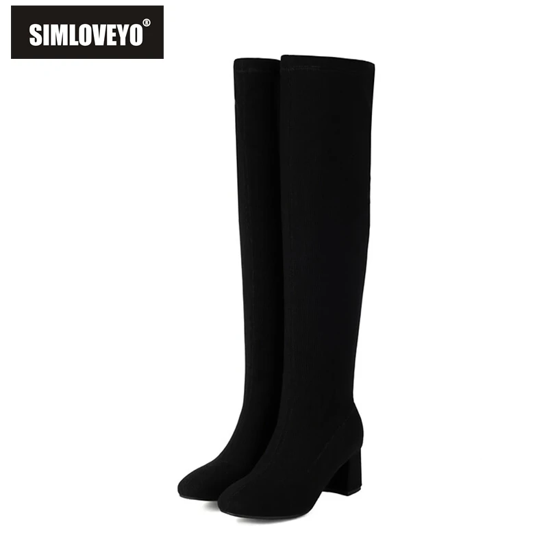 SIMLOVEYO эластичные Высокие Сапоги выше колена из флока с круглым носком на массивном каблуке слипоны большой размер 45 48
SIMLOVEYO эластичные Высокие Сапоги выше колена из флока с круглым носком на массивном каблуке слипоны большой размер 45 48