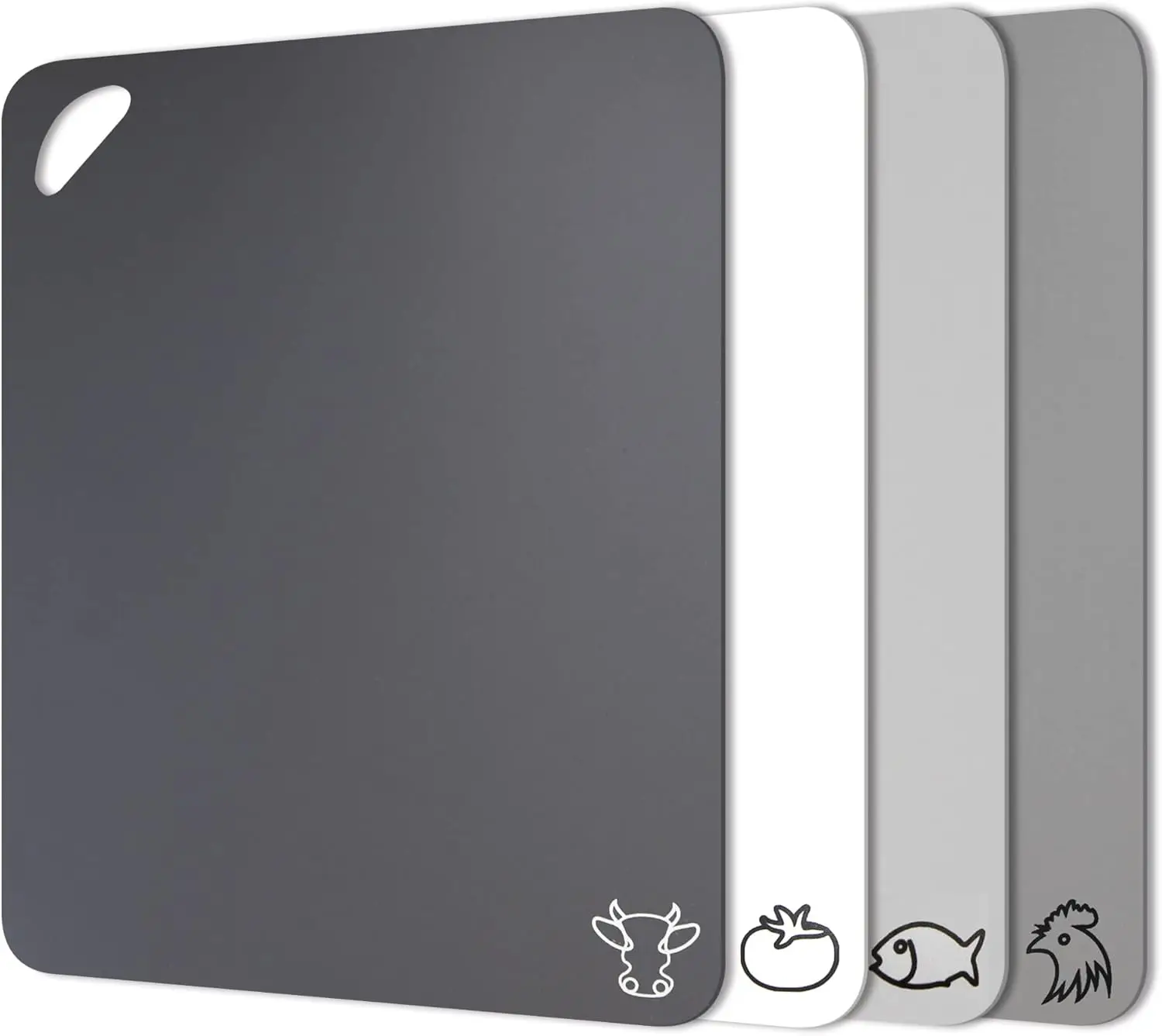 Flexible Cutting Mats Set of 4, BPA-Free, Non-Slip, Dishwasher Safe, Modern Neutral Colors
Flexible Cutting Mats Set of 4, BPA-Free, Non-Slip, Dishwasher Safe, Modern Neutral Colors
