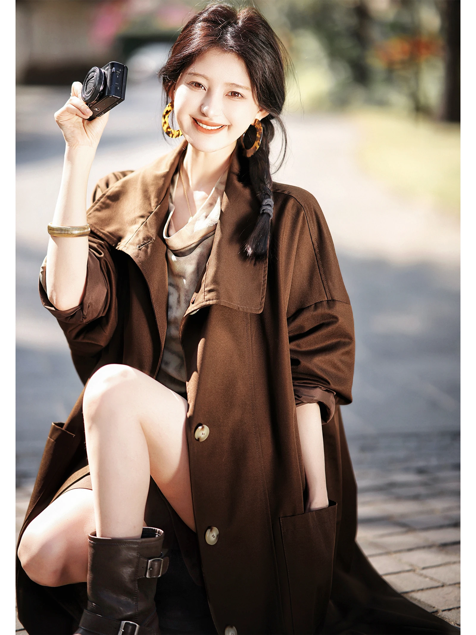 Zhao Daxi Windproof Parka Coat Sli Warm Retro Jaet Long Sve Button Closure Polyester Fiber Commute Sle Spring Season
Zhao Daxi Windproof Parka Coat Sli Warm Retro Jaet Long Sve Button Closure Polyester Fiber Commute Sle Spring Season