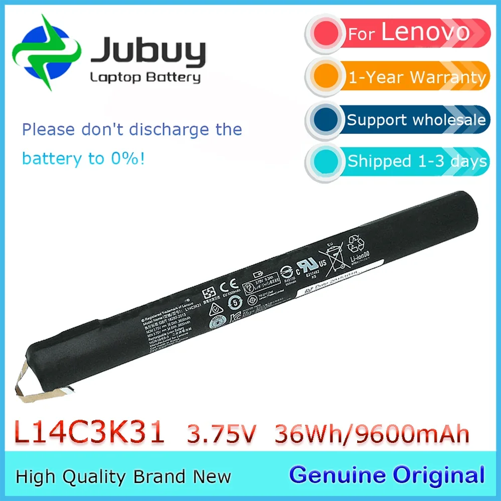 Оригинальный аккумулятор для ноутбука L14C3K31 3,75 В 36 Втч для Lenovo Yoga Tablet 2 830 1050F 1051F 1051LC L14D3K31 L14D2K31
Оригинальный аккумулятор для ноутбука L14C3K31 3,75 В 36 Втч для Lenovo Yoga Tablet 2 830 1050F 1051F 1051LC L14D3K31 L14D2K31