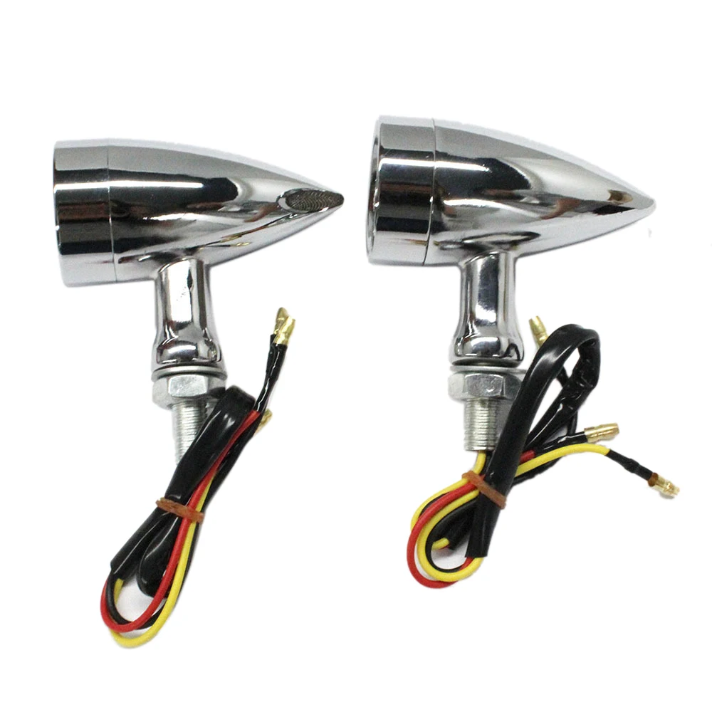 1Pair Retro Motorcycle Turn Signal Light LED Brake Light Blinkers Flashers for Honda Suzuki Cafe Racer Chrome
1Pair Retro Motorcycle Turn Signal Light LED Brake Light Blinkers Flashers for Honda Suzuki Cafe Racer Chrome