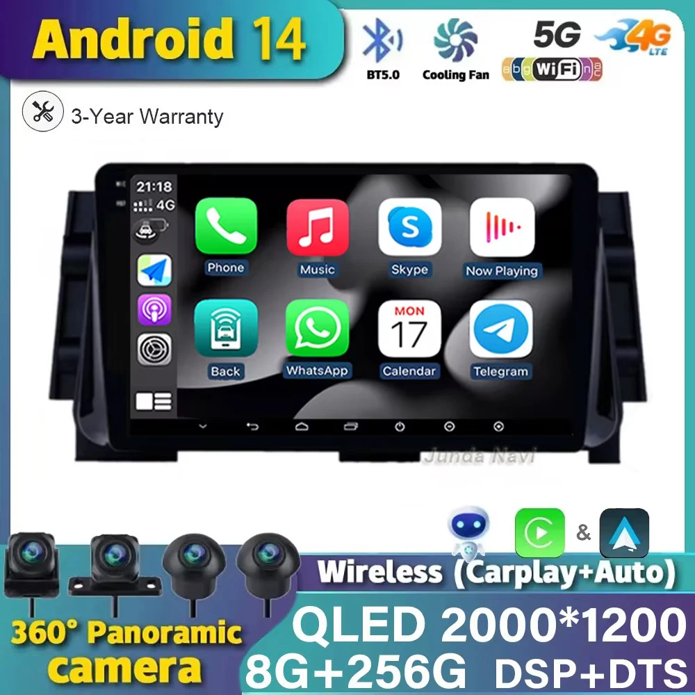 Car Radio Android 14 Video Player For NISSAN MICRA KICKS 2017 2018 2019 Multimedia Navigation GPS Touchscreen 360 Camera Carpaly
Car Radio Android 14 Video Player For NISSAN MICRA KICKS 2017 2018 2019 Multimedia Navigation GPS Touchscreen 360 Camera Carpaly
