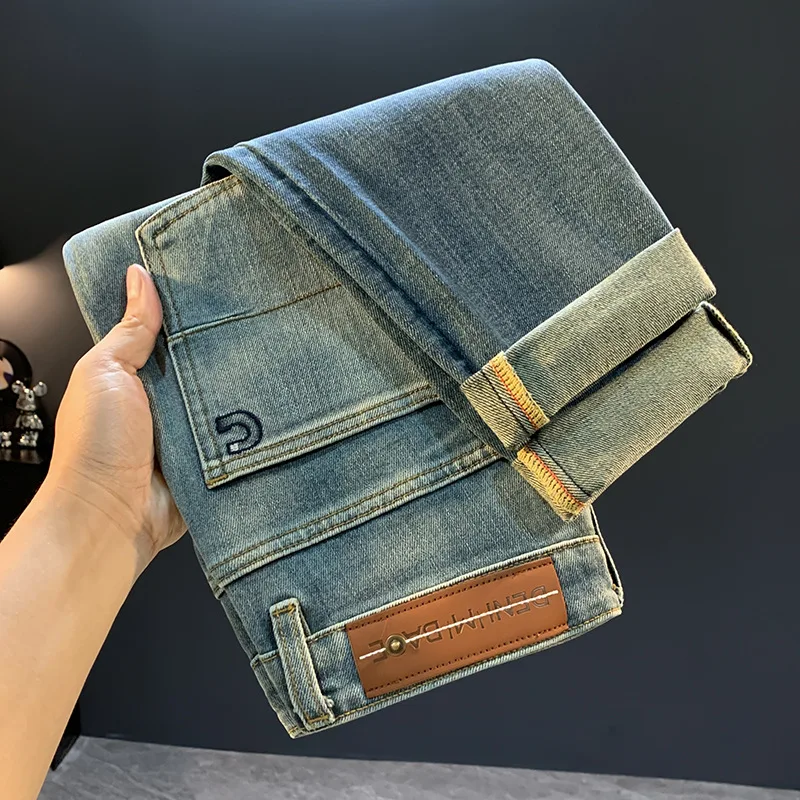 Trendy retro gradient jeans men's 2025 autumn casual elastic slim fit fashionable small leg pants
Trendy retro gradient jeans men's 2025 autumn casual elastic slim fit fashionable small leg pants