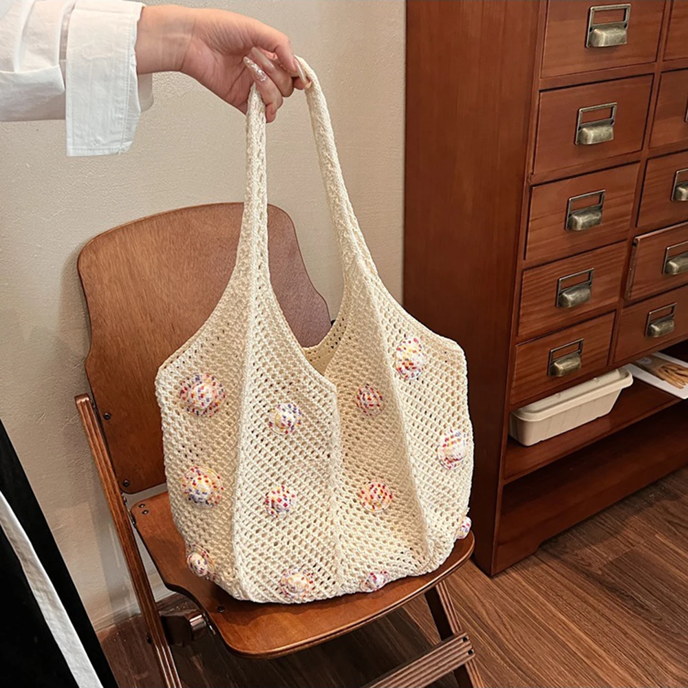 Trendy Sweet Woven Beach Bag Lazy Style Large Capacity Knitted Handbag Soft Hollow Out Casual Tote Bag Girls
Trendy Sweet Woven Beach Bag Lazy Style Large Capacity Knitted Handbag Soft Hollow Out Casual Tote Bag Girls