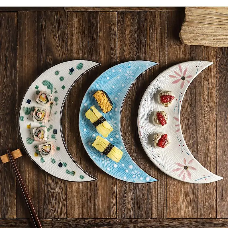 12 Inch Net Red Ceramic Japanese-style Plate Sushi Moon Sashimi Tableware Household Art Simple Kitchen Supplies
12 Inch Net Red Ceramic Japanese-style Plate Sushi Moon Sashimi Tableware Household Art Simple Kitchen Supplies