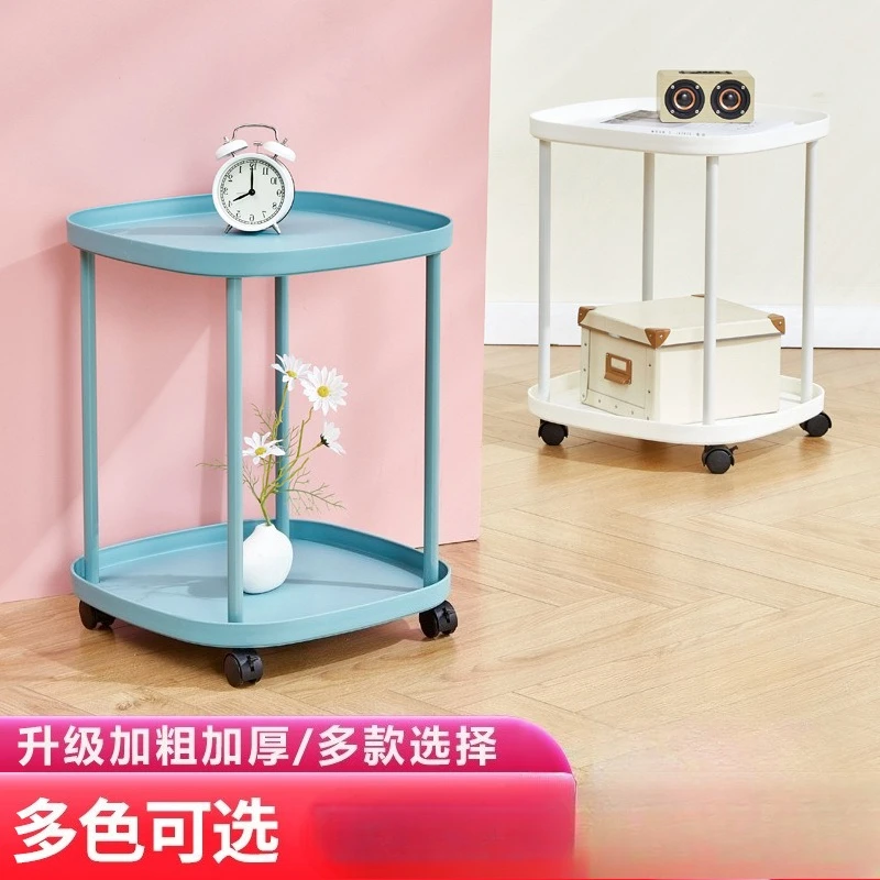 A few shelves by the tea side, snacks at the bedside, and a small wheeled movable table
A few shelves by the tea side, snacks at the bedside, and a small wheeled movable table