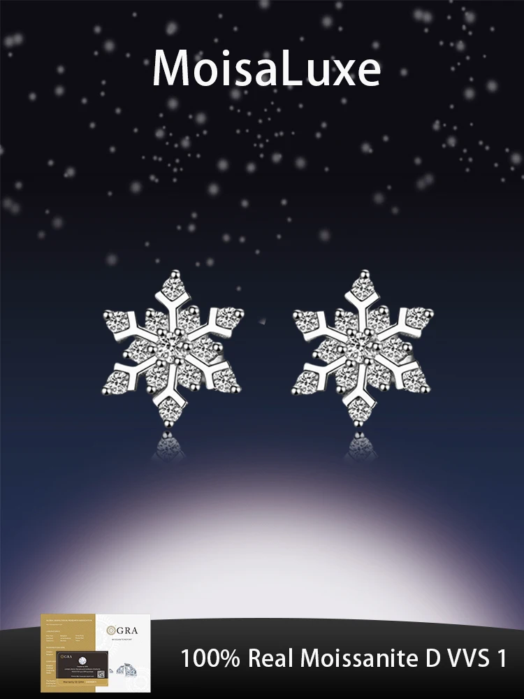 MoisaLuxe Official Store GRA Moissanite Plata Sterling Silver 925 Snowflake Earrings Fashion Jewelry for Women Hoop Wear
MoisaLuxe Official Store GRA Moissanite Plata Sterling Silver 925 Snowflake Earrings Fashion Jewelry for Women Hoop Wear