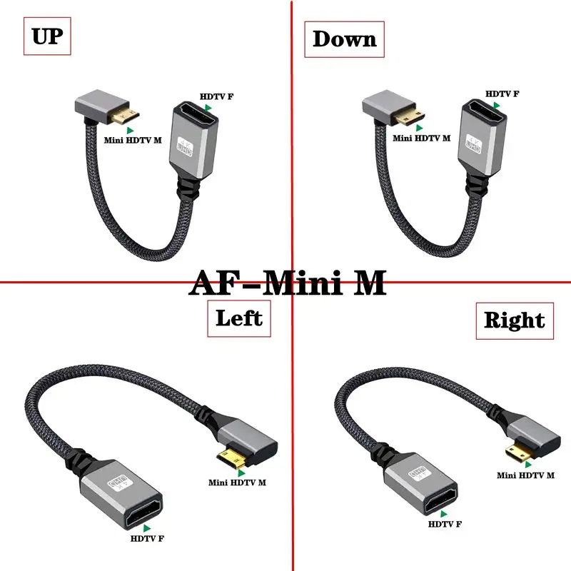 Mini/Micro HDMI-совместимый между мужчинами и HDMI-совместимым женским удлинителем, мини-конвертер для компьютерной камеры с боковой изгибой, планшета в телевизор
Mini/Micro HDMI-совместимый между мужчинами и HDMI-совместимым женским удлинителем, мини-конвертер для компьютерной камеры с боковой изгибой, планшета в телевизор