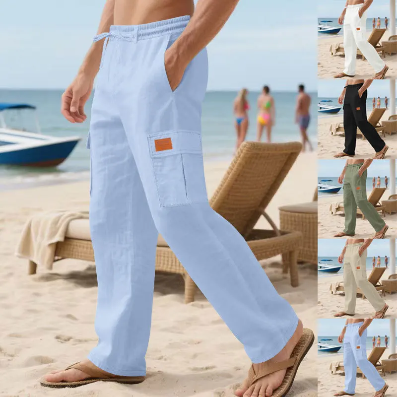 2025S Pring And Autumn Linen Casual Pants Men'S Beach Loose Breathable Thin Outdoor Sports Multi-Pocket Cargo Long Pants
2025S Pring And Autumn Linen Casual Pants Men'S Beach Loose Breathable Thin Outdoor Sports Multi-Pocket Cargo Long Pants