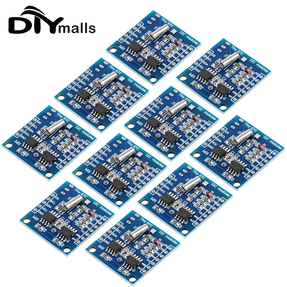 10pcs I2C RTC DS1307 AT24C32 Real Time Clock Module RTC I2C modules memory DS1307 Clock for Arduino AVR ARM PIC Tiny
10pcs I2C RTC DS1307 AT24C32 Real Time Clock Module RTC I2C modules memory DS1307 Clock for Arduino AVR ARM PIC Tiny