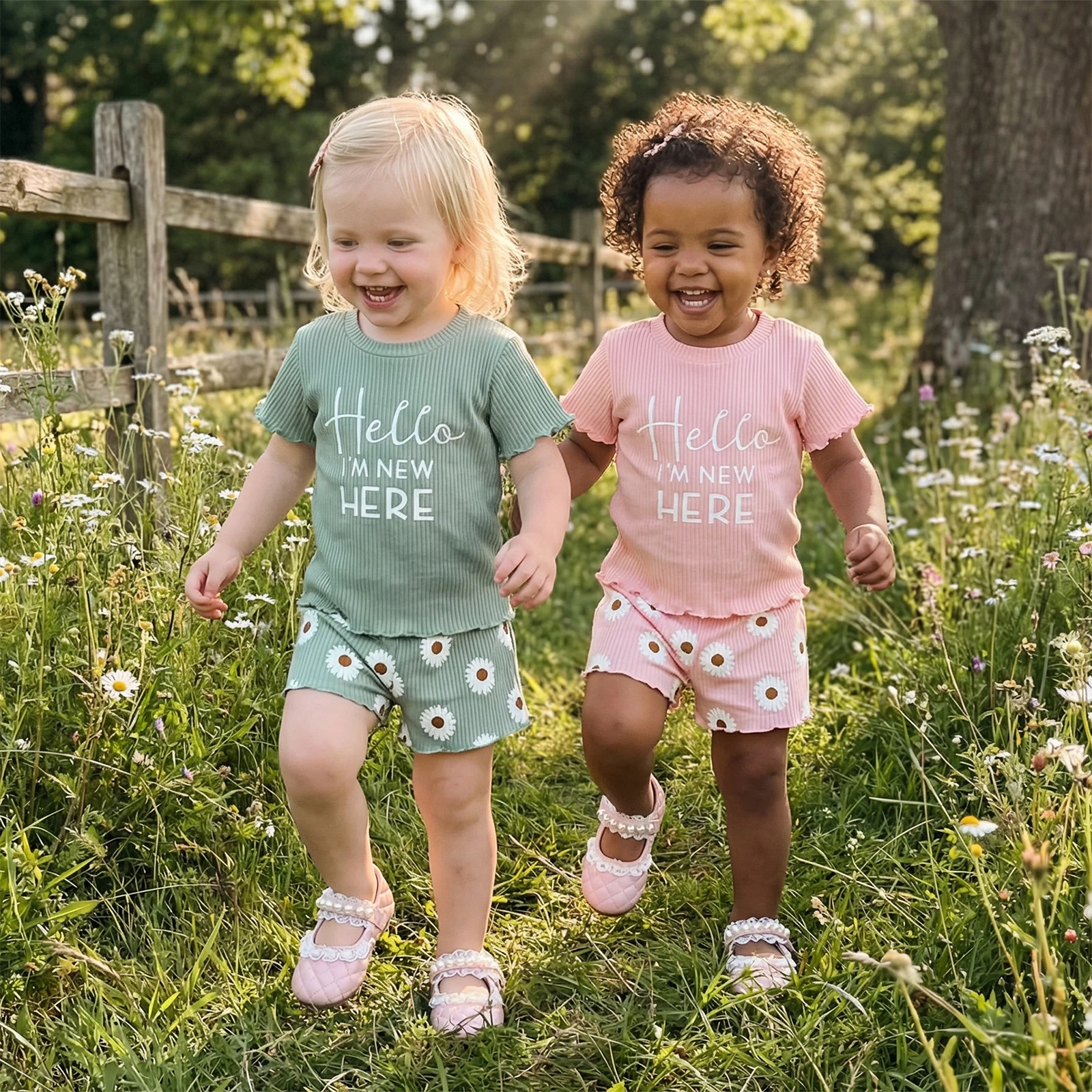 Baby Girl 2Pcs Summer Outfits Short Sleeve Tops and Daisy Print Shorts Set Toddler Spring Clothes
Baby Girl 2Pcs Summer Outfits Short Sleeve Tops and Daisy Print Shorts Set Toddler Spring Clothes