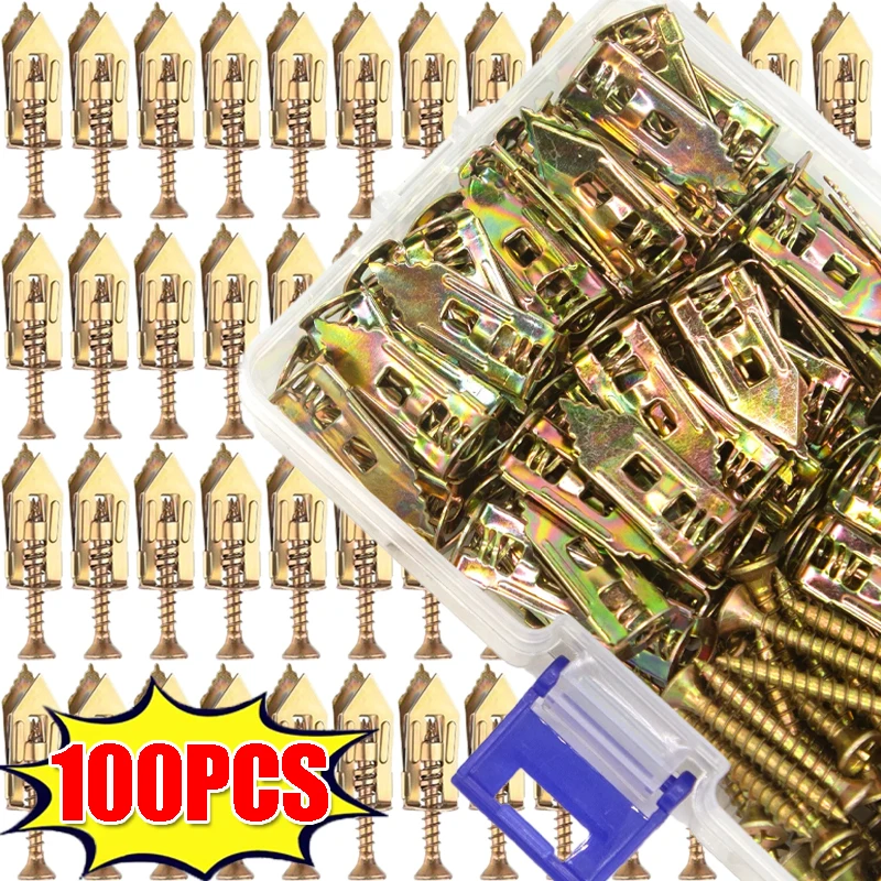 100/10sets Self Drilling Drywall Anchors Expansion Screws Cavity Plugs for Gypsum Board Home DIY Fixing Hanging Picture Frames
100/10sets Self Drilling Drywall Anchors Expansion Screws Cavity Plugs for Gypsum Board Home DIY Fixing Hanging Picture Frames