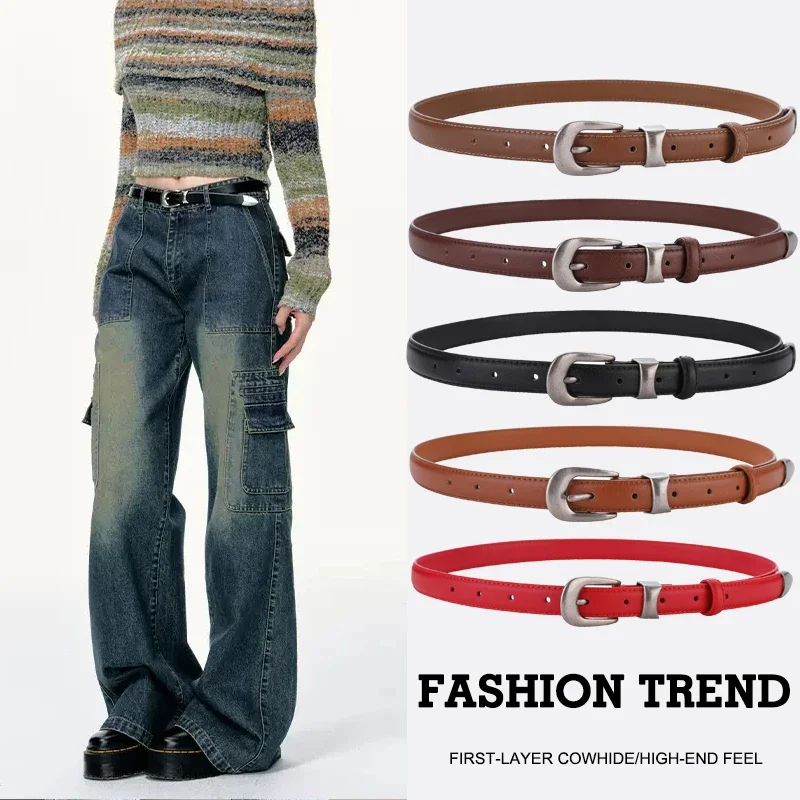 Versatile slim waist women's genuine leather silver pin buckle women belt Retro niche casual skirt jeans women belt waist
Versatile slim waist women's genuine leather silver pin buckle women belt Retro niche casual skirt jeans women belt waist