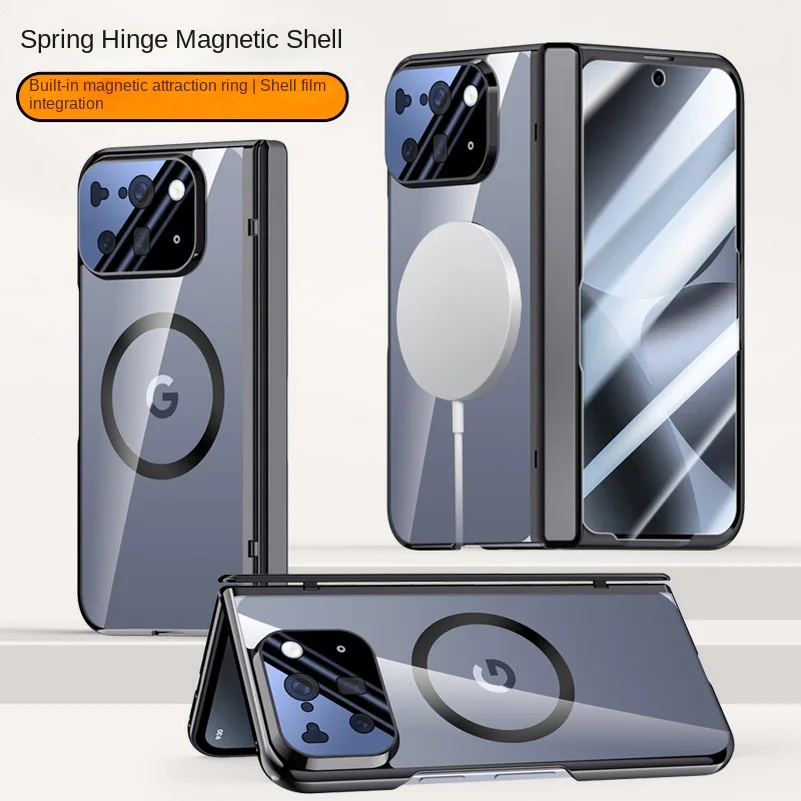 With Magsafe Magnetic Transparent Screen Tempered Glass Protector Case For Google Pixel 10 Pro Fold Spring Hinged Back Cover
With Magsafe Magnetic Transparent Screen Tempered Glass Protector Case For Google Pixel 10 Pro Fold Spring Hinged Back Cover