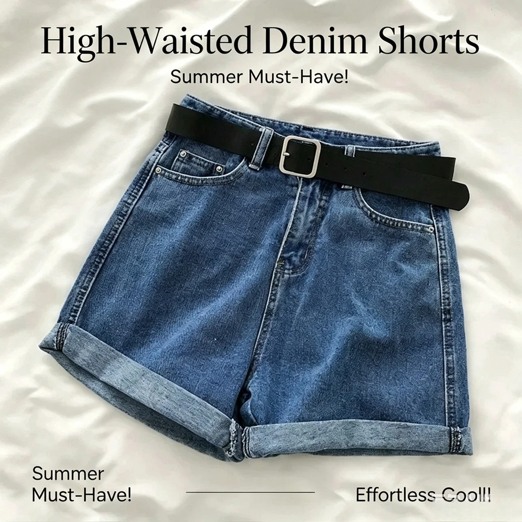New Summer Women High Waist Wide Leg Denim Shorts Casual Female Loose Fit Streetwear Solid Color Straight Jeans Shorts
New Summer Women High Waist Wide Leg Denim Shorts Casual Female Loose Fit Streetwear Solid Color Straight Jeans Shorts